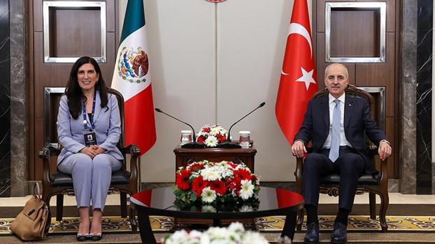 TBMM Başkanı Kurtulmuş, Meksika Temsilciler Meclisi Başkanı Rabadan ile bir araya geldi