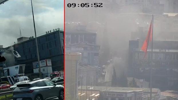 Pendik'te iş yerinde yangın