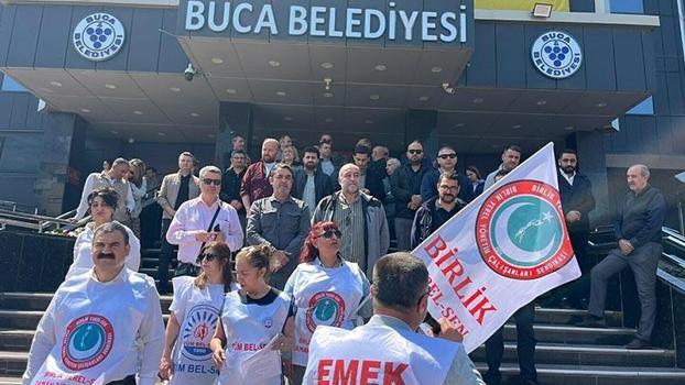 Buca Belediyesi'ndeki memurların eylemi 6'ncı gününde