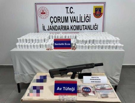 Çorum'da uyuşturucu operasyonu: 40 bin hap ele geçirildi