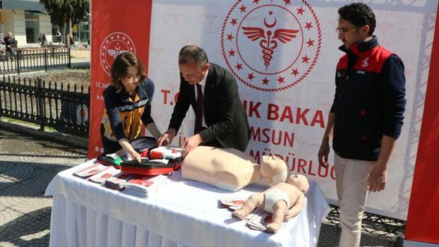 Samsun’da ani kalp durmalarına karşı 3 noktaya yerli şok cihazı yerleştirildi