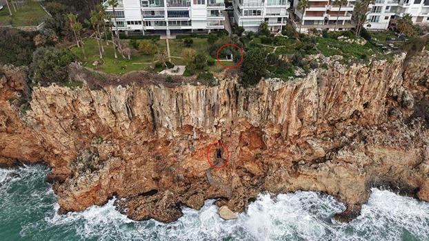 Falezlerdeki kaçak asansör ve baraka için yıkım kararı