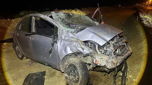 Edirne'de otomobil takla attı; 2 yaralı