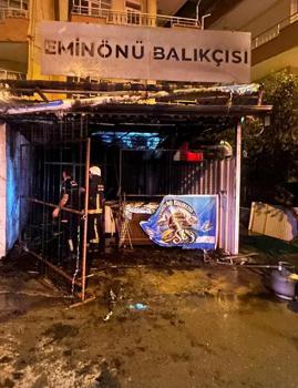 Balıkçı yangında kül oldu