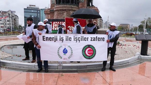 HAK-İŞ'ten Taksim'de basın açıklaması