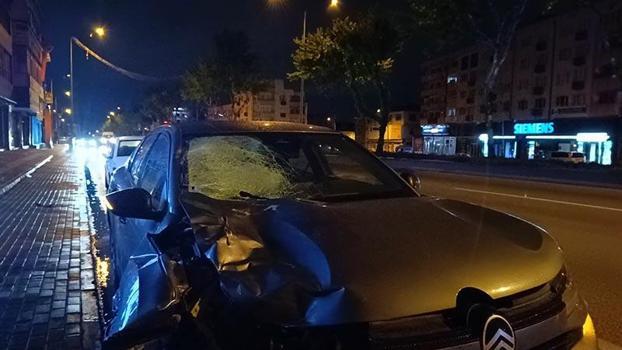 Alkollü sürücünün kullandığı otomobilin çarptığı yaya ağır yaralandı