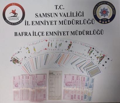 Samsun’da kıraathaneye kumar baskını: 5 kişiye 58 bin TL ceza