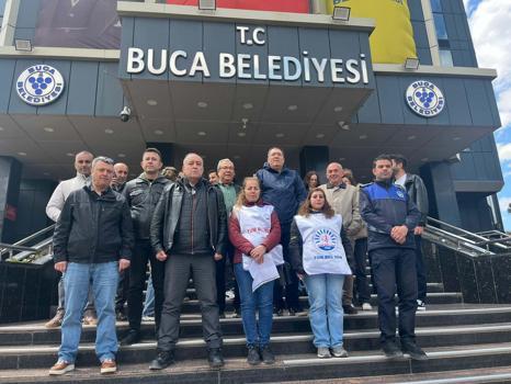 Buca Belediyesi'nde memurlar eylemini sürdürdü