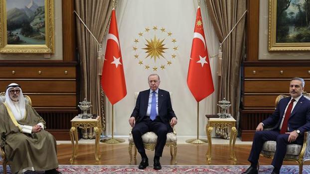 Cumhurbaşkanı Erdoğan, Kuveyt Dışişleri Bakanı Al-Sabah'ı kabul etti