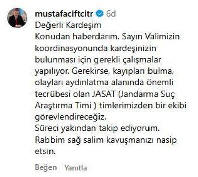 Bakan Çiftçi, kayıp Uğur'un ağabeyinin yardım çağrısına yanıt verdi
