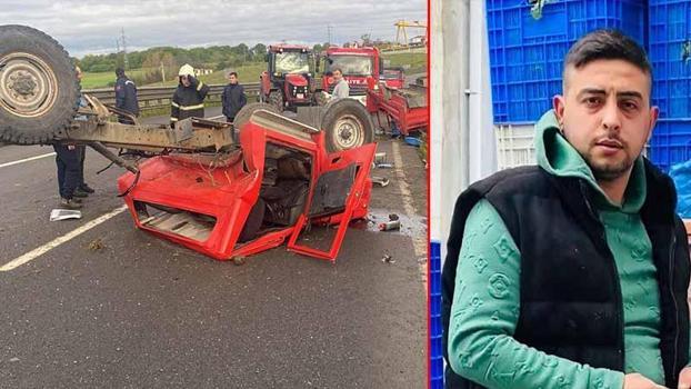 Refüje çarpan kamyonetin sürücüsü Tuncay, hayatını kaybetti
