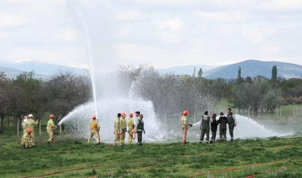 Burdur'da orman yangını tatbikatı