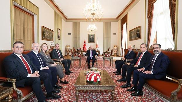 TBMM Başkanı Kurtulmuş, TBB Başkanı Sağkan ile görüştü