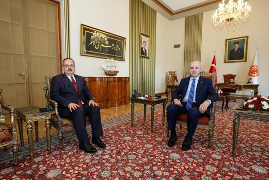 TBMM Başkanı Kurtulmuş, Ankara Valisi Canbolat'ı kabul etti
