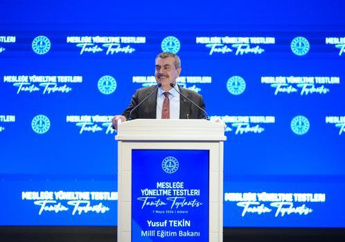 Bakan Tekin: Mesleğe yönlendirmedeki doğru adımlar bize ciddi katkı sağlayacak