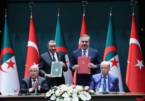 Cumhurbaşkanı Erdoğan, Cezayir Cumhurbaşkanı Tebbun'u resmi törenle karşıladı (4)