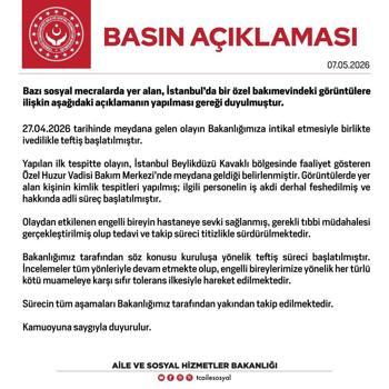 Bakanlık: Bakımevinde engelli bireye şiddet uygulayan personelin iş akdi feshedildi