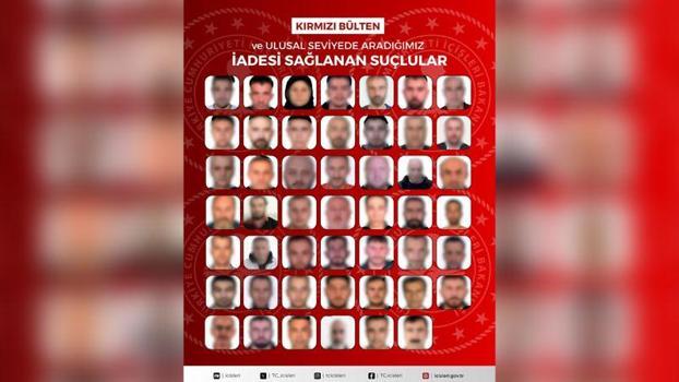 27'si kırmızı bültenle aranan 48 suçlu, Türkiye'ye getirildi