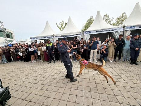 Jandarmanın arama-kurtarma köpeği Çınar’ın son gösterisi, ilgiyle izlendi