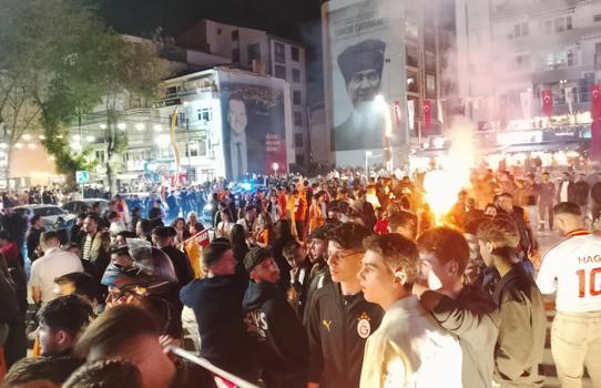 Silivri'de Galatasaray'ın şampiyonluğu kutlandı