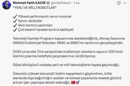 Bakan Kacır: Dijital dönüşümü yerli ve milli teknolojilerle hayata geçireceğiz