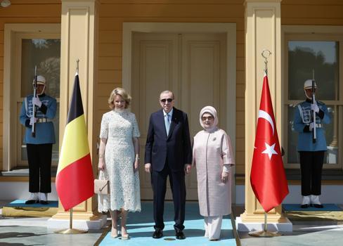 Cumhurbaşkanı Recep Tayyip Erdoğan, Belçika Kraliçesi Mathilde’yi kabul etti