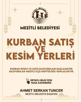 Mezitli Belediyesi’nden Kurban Bayramı düzenlemesi