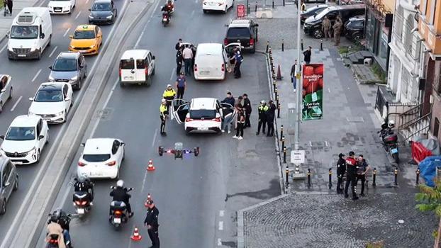 Fatih'te dron destekli asayiş ve narkotik denetimi