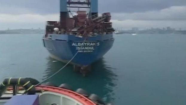 Marmara Denizi'nde makine arızası yapan gemi kurtarıldı