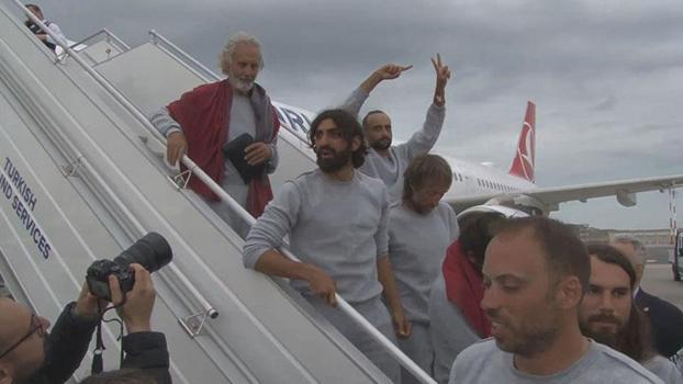 Sumud Filosu aktivistleri İstanbul'a geldi