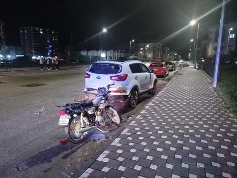Motosiklet park halindeki cipe çarptı: 1 ölü, 1 yaralı