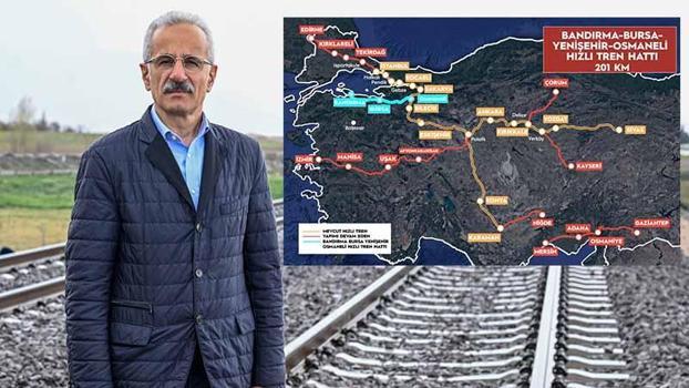 Bakan Uraloğlu: Bursa-Ankara ve Bursa-İstanbul arası seyahat süresi 2 saat 15 dakikaya düşecek