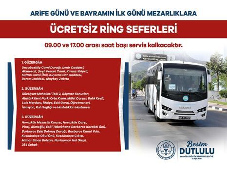 Manisa'da bayramda mezarlıklara ücretsiz ulaşım