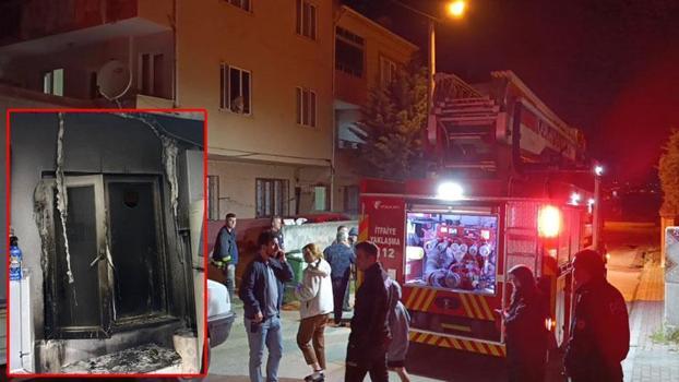 Bursa'da eski eşinin yaşadığı eve benzin dolu şişe atıp yangın çıkardı