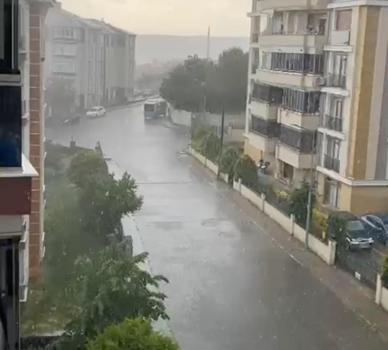 Tekirdağ’da sağanak ve dolu etkili oldu