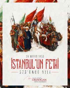 Cumhurbaşkanı Erdoğan'dan İstanbul'un fethinin 573. yıl dönümü paylaşımı