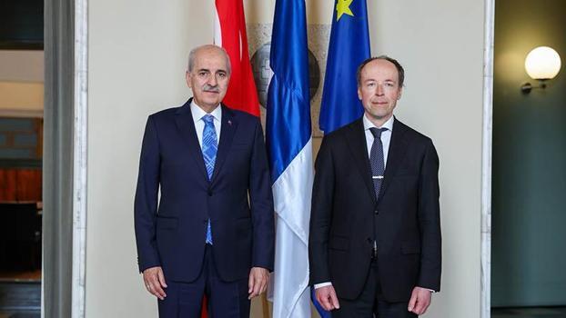 TBMM Başkanı Kurtulmuş, Finlandiya Parlamentosu Başkanı Halla-Aho ile görüştü