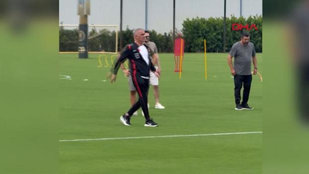 TFF Başkanı Hacıosmanoğlu, Miami’deki ilk antrenman öncesinde sahaya çıktı