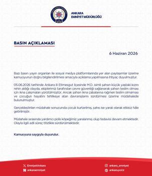 Ankara’da 3 yaşındaki kızını rehin alan baba etkisiz hale getirildi (2)