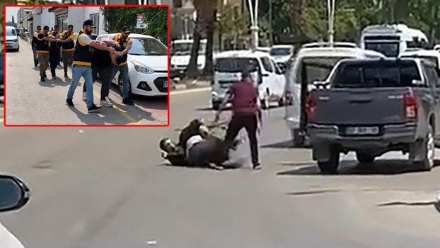 Cadde ortasındaki kavga, aile meselesinden çıkmış; taraflar tutuklandı