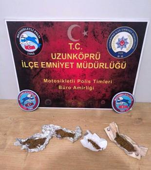 Edirne’de uyuşturucuyla yakalanan şüpheli gözaltına alındı