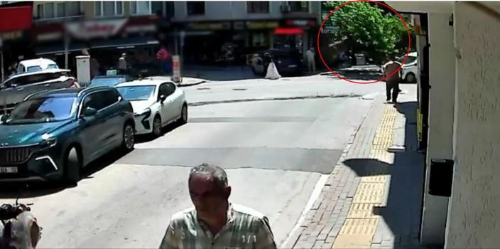Devrilen tarihi çınar araca zarar verdi; yol trafiğe kapandı (2)