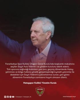 Hatayspor yönetimi Fenerbahçe Spor Kulübü Başkanı Aziz Yıldırım’ı tebrik etti