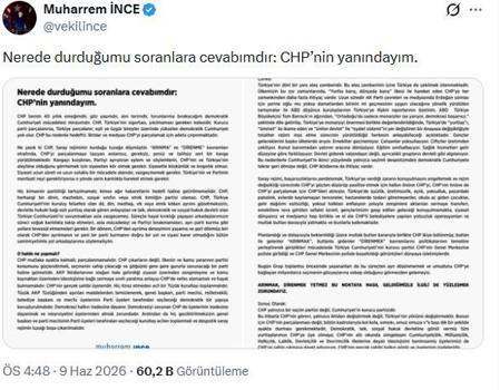 Muharrem İnce: Tüzük kurultayı toplanmalıdır
