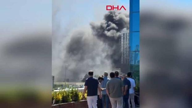 Maltepe'de inşaatta yangın çıktı