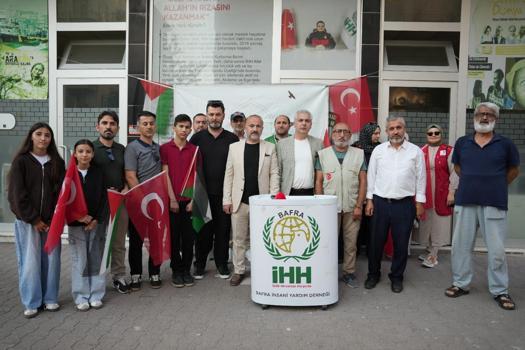 Bafra'da Gazze Konvoyu için basın açıklaması