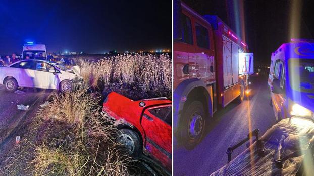 Mardin'de otomobiller çarpıştı: 1 ölü, 4 yaralı