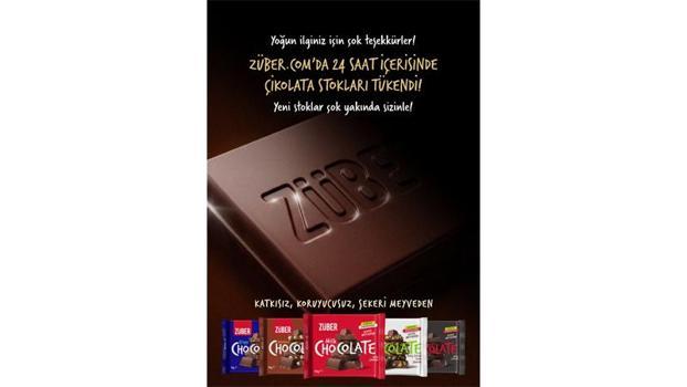 'Züber Chocolate'ın stokları 24 saat içinde tükendi'