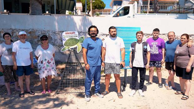 Didim'de caretta caretta yuvaları koruma altına alındı