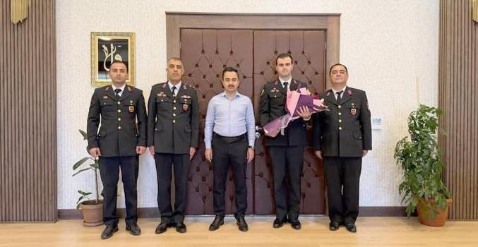 Kaymakam Erciyas’a jandarmadan ziyaret